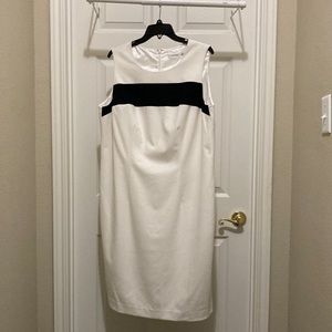 Calvin Klein dress. Off White with black. Size 16W